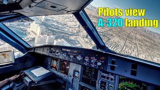 Airbus A320neo landing in Las Vegas Pilots view [upl. by Cirtap409]