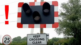 Malfunction Raise Delay at Mucking Level Crossing Essex [upl. by Nollie527]