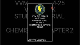 CLASS X CHEMISTRY CHAPTER 2 CBQ VAIDYAKIN VVM SLC [upl. by Nimzaj]