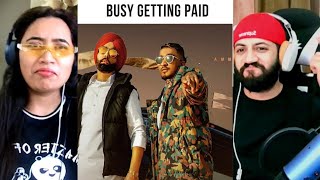 Ammy Virk x DIVINE  Busy Getting Paid Official Video Reaction [upl. by Nyvek854]