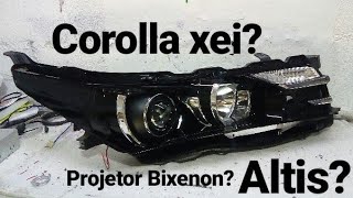 Retrofit Corolla xei 2015 farol projetor Bixenon  Xenon premiun by Edu Car acessórios exclusivos [upl. by Blancha]