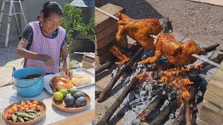 POLLO ENVARILLADO A LA LEÑA Asi Sale Mas Sabroso El Pollo Cocinandose Con Su Propia Grasita [upl. by Lower]