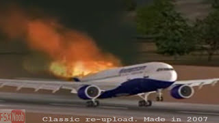 Airbus On Fire Landing A330  FSX  Gameplay PC HD [upl. by Nosirrag]