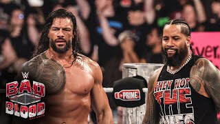 Jimmy Uso returns to help Roman Reigns take out The Bloodline Bad Blood 2024 highlights [upl. by Hacim]