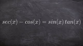 Verifying a trigonometric Identities [upl. by Ijuy207]