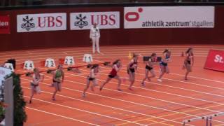 HallenSM Nachwuchs 2017 Final 60 m Hürden U20 Frauen [upl. by Lleirbag]