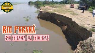 Rio Paraná se traga la tierra  Bajante del Paraná  Rosario Santa Fe [upl. by Brocky]