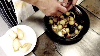 Stephen Terry from The Hardwick demonstrates scallops with girolles [upl. by Mccutcheon954]