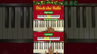 Deck the Halls EASY Piano Tutorial 🎄🎄 🎁 🎁 [upl. by Traver]