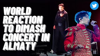 World reaction to Dimash Kudaibergen Conсert in Almaty  reaction from twitter to Dimashs concert [upl. by Lezirg]