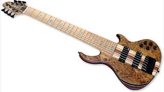 Review TARIO 7 String Electric Bass Guitar  Burl Poplar Top  Millettia Laurentii Okoume Body [upl. by Drageruaeb]