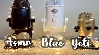 ASMR 🎙WHICH BLUE YETI MIC IS FOR YOU🎙 review whispers tapping  nano  original  x pro [upl. by Enninaej]