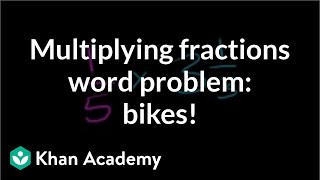 Multiplying fractions word problem bike to a friend  Fractions  PreAlgebra  Khan Academy [upl. by Sacrod]