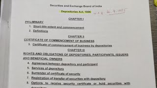 DEPOSITORIES ACT1996 Quick Revision sebigradea2022 LEGAL OFFICER [upl. by Hsekar]