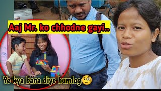 Aaj Mr ko chhodne gayiaur ye kya bana diye humlog 🧐🤔ppfamilyvlog [upl. by Annibo]