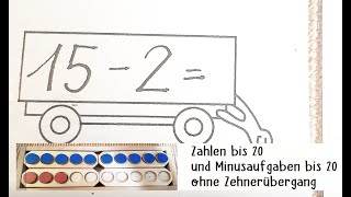 Mathe Klasse 1  Rechne im Kopf  Zahlen bis 20 und Minusrechnungen bis 20 ohne Zehnerübergang [upl. by Haggai]