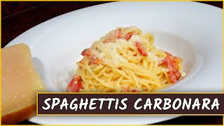 Recette des spaghettis carbonara [upl. by Suravart]