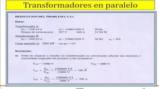 9 MEI  Transformadores en paralelo [upl. by Saphra]