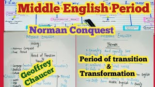 Middle English Literature  History of English Literature Norman Conquest [upl. by Shay]