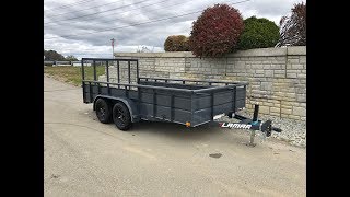 Lamar 7x14 Utility Landscape Trailer 7000 High Sides UT831423HS [upl. by Aibos]