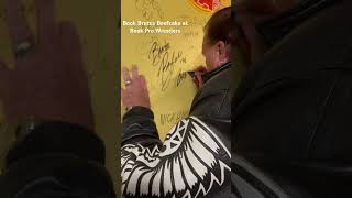 WWE Hall of Famer Brutus “The Barber” Beefcake signs the wall [upl. by Monk]