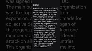 make short notes of it nato america education international youtubeshorts [upl. by Yasdnyl980]