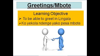 Lingala in 10 minutes Lesson 1 Easy and simple ways of Greetings in Lingala [upl. by Siul]