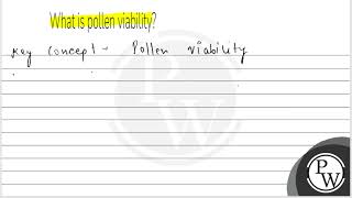 What is pollen viability [upl. by Cj]