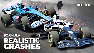 REALISTIC FORMULA RACING CRASHES 2  BeamNG Drive  F1 amp F4 Mod [upl. by Deyas]