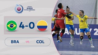 BRASIL vs COLOMBIA 40  RESUMEN  CONMEBOL SUB20FSFEM  FASE DE GRUPOS [upl. by Rebmac]