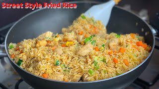 SIMPLE GHANAIAN FRIED RICE WITH A SECRET INGREDIENT  BEST FRIED RECIPE EVER TOLD  Debzies Delight [upl. by Reivad934]