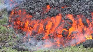 Extremely closeup to a Lava Flow [upl. by Oirasor]