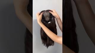 Mono top with wefted hair topper🔥🔥 humanhair hairloss hairline hairtoppers beautifulhair [upl. by Nellahs]