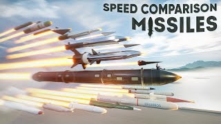 SPEED COMPARISON 3D  Missiles 🚀 [upl. by Jorrie]