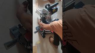 How to use a mitre saw  Aluminium degree cuter machine Multi material sliding miter sawhome [upl. by Nivlek]