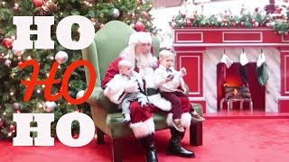 BABIES FIRST TIME MEETING SANTA  VLOGMAS DAY 15 [upl. by Suiramaj]