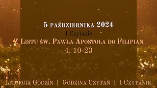 GodzinaCzytań  I Czytanie  5 października 2024 [upl. by Ulane]