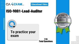 PECB ISO9001LeadAuditor Exam QMS ISO 90012015 Lead Auditor [upl. by Lacee]