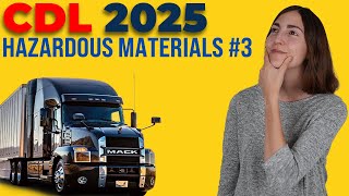 CDL Hazardous Materials Test 3 2025 60 Questions with Explained Answers [upl. by Gavrilla]