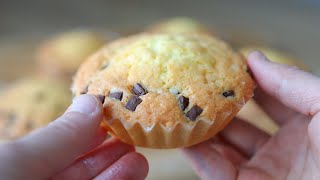 Fluffy and Soft Chocolate Chip Madeleine RecipeMini Cake [upl. by Auberon656]