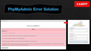 How To Solve PhpMyAdmin Access Denied Error Solution  Xampp MySql Error [upl. by Colbert]