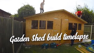 GARDEN SHED BUILD TIME LAPSE UK [upl. by Hartzke]