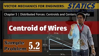 Chapter 5  Distributed Forces Centroids and Centers of Gravity EXAMPLE 52  Centroid of Wires [upl. by Kennith595]