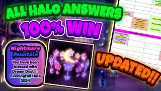 HOW TO WIN THE NEW HALO UPDATED HALO ANSWERS FOR DREAM DUST ⭐ EVENINGFALL HALO 2024 [upl. by Haleeuqa]