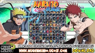 NARUTO SHIPPUDEN KONOHA LEGENDS V2 115 CHARS COM TRANSFORMAÇÕES DOWNLOAD  2019 MugenMundo [upl. by Rube]