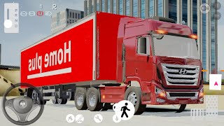 Hyundai Truck Carrying Home Plus Trailer in Korea  3D Driving Game 40  Android Gameplay [upl. by Okoyik]