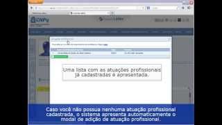 Cadastrando a atuação profissional [upl. by Eignav]
