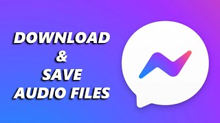 How to Save  Download Audio Files and Voice Notes From Facebook Messenger [upl. by Neddy]