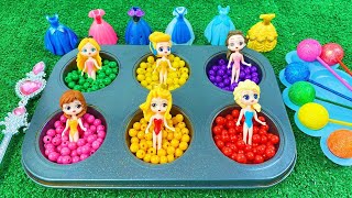 Satisfying Video l 6 Fruit Toys FROM Rainbow Lollipop Candy Stars AND Magic Painting Cutting ASMR [upl. by Zinah]