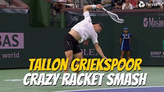 Tallon Griekspoor pulverises his racket against Zverev  Indian Wells 2024 [upl. by Arac620]